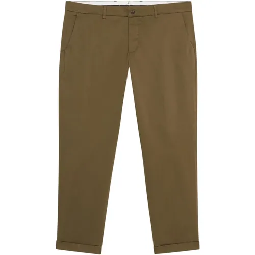 Militärische Relax Fit Doppelt verdrehte Baumwoll-Chinos,Weiße lockere Passform doppelt verdrehte Baumwoll-Chinos,Khaki Relaxed Fit Double Twisted C - Brooks Brothers - Modalova