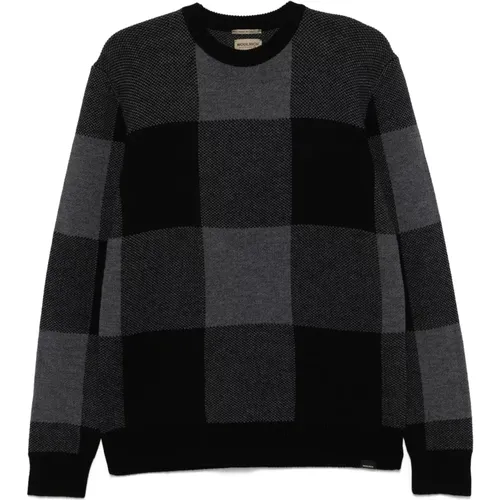 Geometrisches Muster Crew Neck Sweater , Herren, Größe: M - Woolrich - Modalova