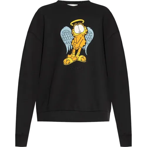 Garfield Print Schwarzer Pullover - Iceberg - Modalova