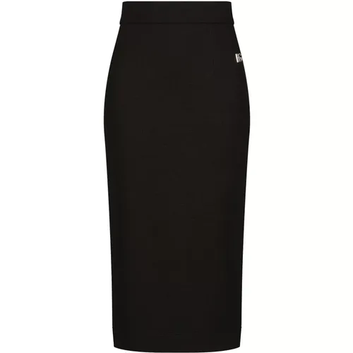 Midi Skirt in Costina Milano Style , female, Sizes: 2XS - Dolce & Gabbana - Modalova