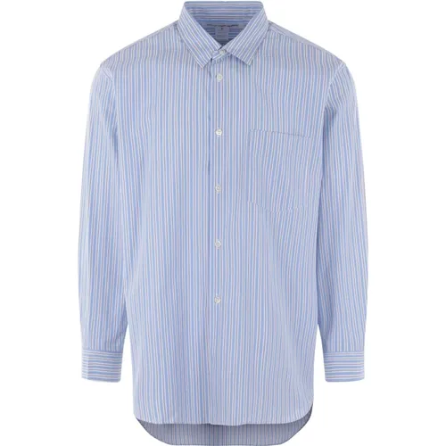 Striped Oversized Cotton Shirt , male, Sizes: M, L - Comme des Garçons - Modalova