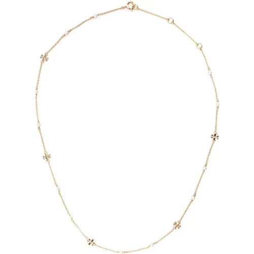 Delicate Kira Pearl Necklace , female, Sizes: ONE SIZE - TORY BURCH - Modalova