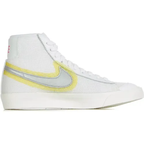 Vintage Low Shoe Blazer Mid Weiß/Gold , Damen, Größe: 36 EU - Nike - Modalova