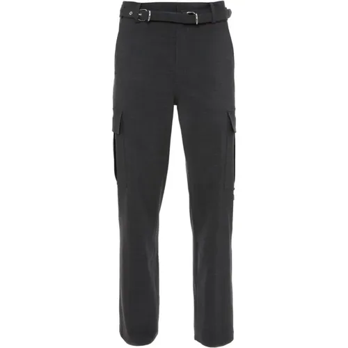 Grey Padlock Cargo Trousers , male, Sizes: L, M - JW Anderson - Modalova