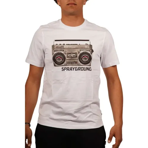 Vintage Stereo Print T-Shirt , Herren, Größe: XL - Sprayground - Modalova
