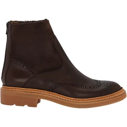 Mocha Calfskin Bonaire Zipper Ankle Boots , Damen, Größe: 35 EU - Lottusse - Modalova