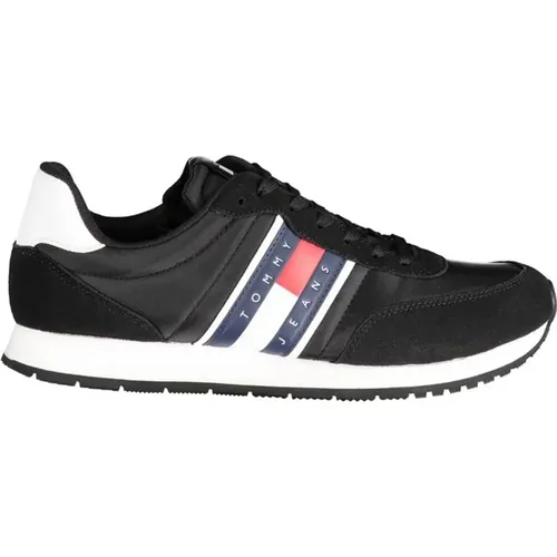 Polyester Sneaker with Contrast Details , male, Sizes: 11 UK, 12 UK, 10 UK - Tommy Hilfiger - Modalova