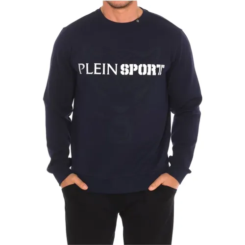 Rundhalsausschnitt Sweatshirt mit Markendruck , Herren, Größe: 2XL - Plein Sport - Modalova