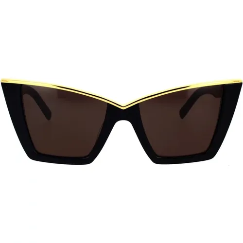 Precious Details Cat-Eye Sunglasses , female, Sizes: 54 MM - Saint Laurent - Modalova