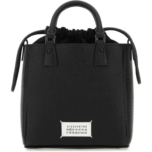 Klassische Schwarze Lederhandtasche - Maison Margiela - Modalova