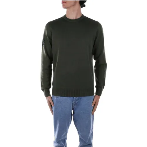 Grüner Laurel Wreath Pullover , Herren, Größe: L - Fred Perry - Modalova