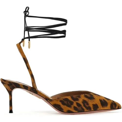 Slingback-Pumps mit Animal-Print - Aquazzura - Modalova