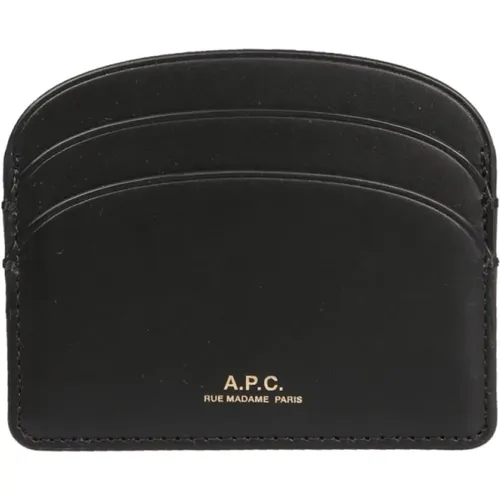 Lederkartenhalter mit Logo A.P.C - A.P.C. - Modalova