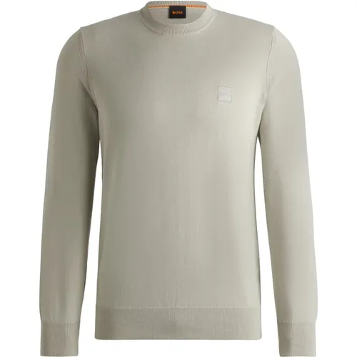 Soft Knit Sweater with Logo Patch , male, Sizes: 3XL, 2XL, M, L, XL - Hugo Boss - Modalova