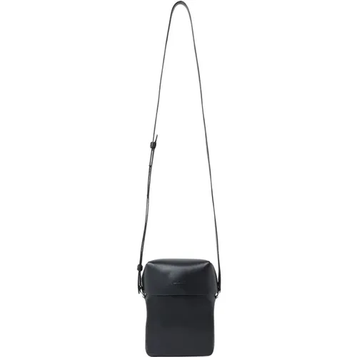 Leather Crossbody Bag with Adjustable Strap , male, Sizes: ONE SIZE - Jil Sander - Modalova