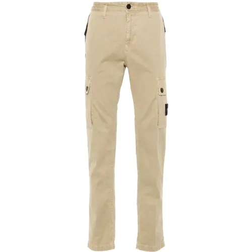 Cargo Hose Twill Stoff , Herren, Größe: W38 - Stone Island - Modalova