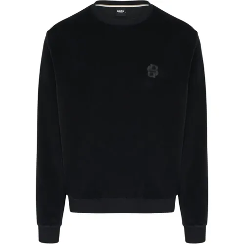 Velour Sweatshirt in , male, Sizes: S - Hugo Boss - Modalova