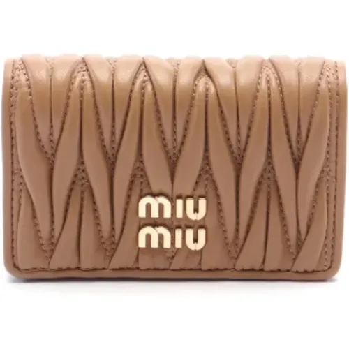 Pre-owned Leather wallets , female, Sizes: ONE SIZE - Miu Miu Pre-owned - Modalova