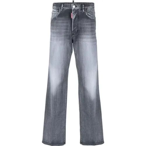 Schwarze Straight Jeans für Frauen - Dsquared2 - Modalova