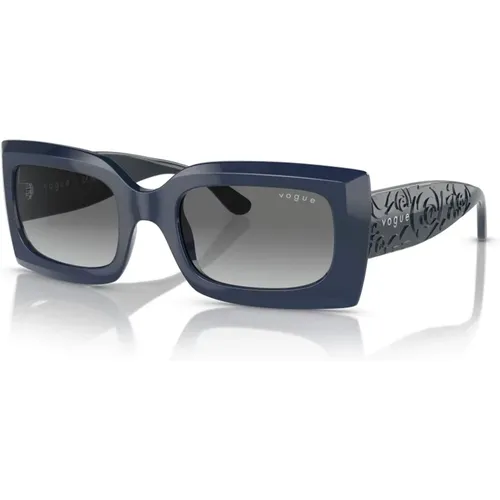 Dark /Dark Grey Sunglasses , female, Sizes: 52 MM - Vogue - Modalova