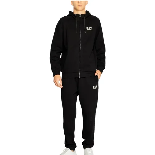 Schwarzes Zip-Hoodie-Kleid-Set - Emporio Armani EA7 - Modalova