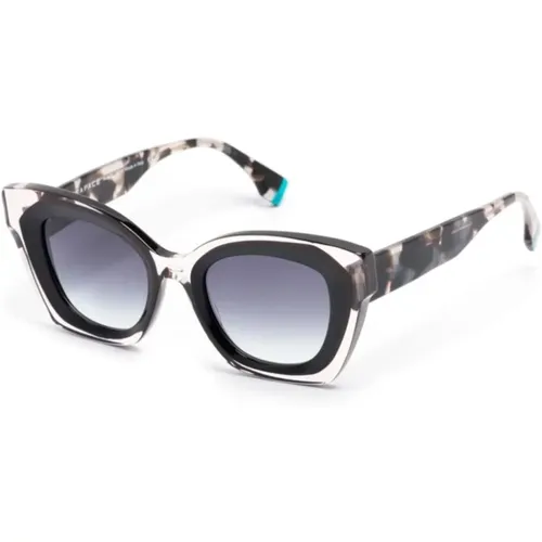 Schwarze Halos2 Sonnenbrille,Graue Sonnenbrille für den täglichen Gebrauch - Face a Face - Modalova