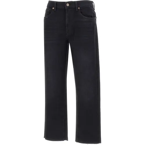 Schwarze Heritage Denim Straight Leg Jeans - 7 For All Mankind - Modalova