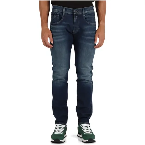 Slim Fit Jeans with Hyperflex Technology , male, Sizes: W36, W30, W38, W29, W33, W31, W32, W34 - Replay - Modalova