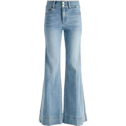 Flared Jeans with Crystal Embellishment , female, Sizes: W26 - alice + olivia - Modalova