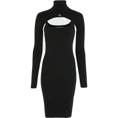 Schwarzes Mini Kleid , Damen, Größe: S - Calvin Klein - Modalova