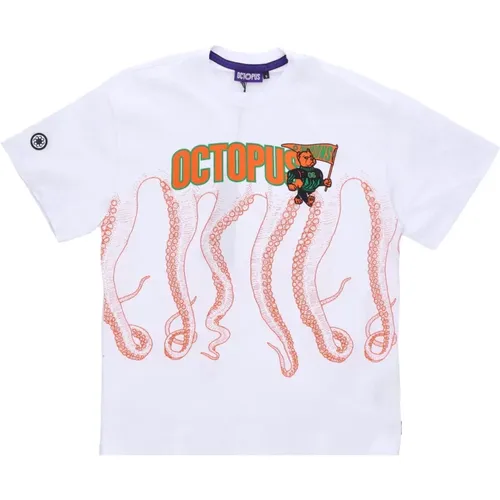 Athletic Tee Weißes T-Shirt - Octopus - Modalova