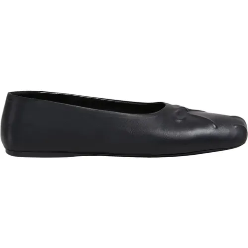 Nappa leather seamless little bow ballet flat , female, Sizes: 5 UK, 3 UK, 7 UK, 4 1/2 UK, 4 UK - Marni - Modalova