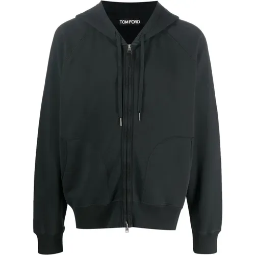 Garment Dyed Hooded Top , male, Sizes: M - Tom Ford - Modalova