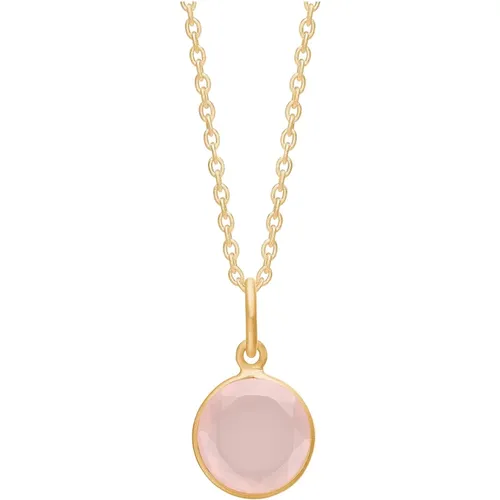 Katzenkette Rosa Chalcedon , Damen, Größe: L - Frk. Lisberg - Modalova