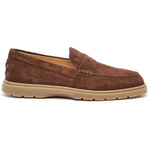 Suede Moccasin , male, Sizes: 7 1/2 UK, 11 UK - TOD'S - Modalova