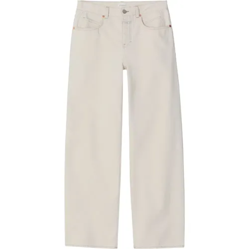 Wide-leg denim pants with 5 pockets , female, Sizes: W28, W26, W25, W29, W27 - closed - Modalova