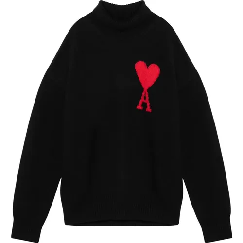 Pullover mit Sweetheart-Ausschnitt , Herren, Größe: M - Ami Paris - Modalova