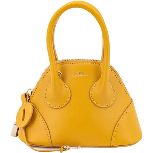 Leather Handbag with Adjustable Strap and Internal Pocket , female, Sizes: ONE SIZE - A.p.c. - Modalova