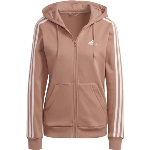 Streifen Kapuzenpullover , Damen, Größe: S - Adidas - Modalova