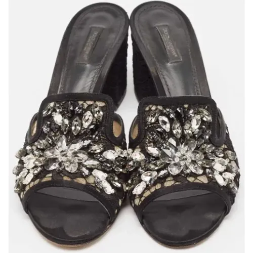 Pre-owned Lace sandals , female, Sizes: 8 UK - Dolce & Gabbana Pre-owned - Modalova