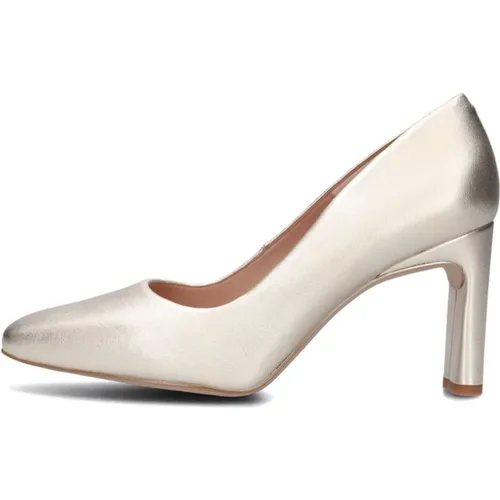 Gold Pump Waba - Femininer Stil , Damen, Größe: 39 EU - Unisa - Modalova