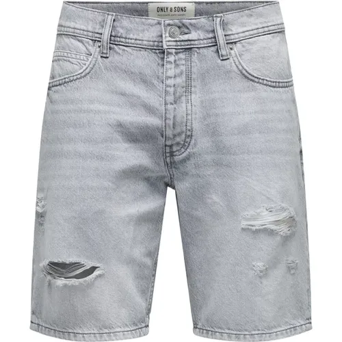 Urban Denim Shorts mit Modernem Twist - Only & Sons - Modalova