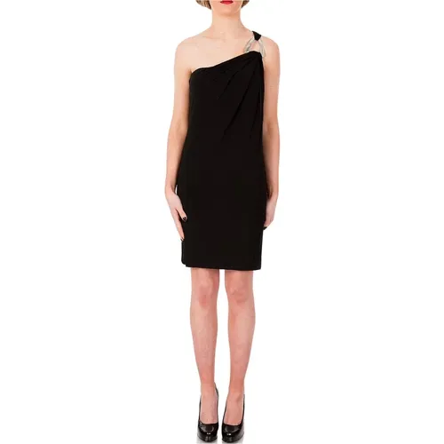 One Shoulder Jersey Dress with Golden Hardware , female, Sizes: L - Michael Kors - Modalova
