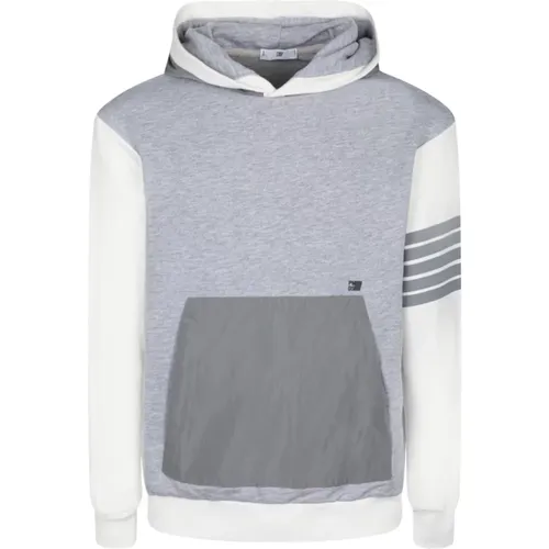 Grey White Kiti Sweatshirt Zip Hoodie , male, Sizes: M, L, S - Pmds - Modalova
