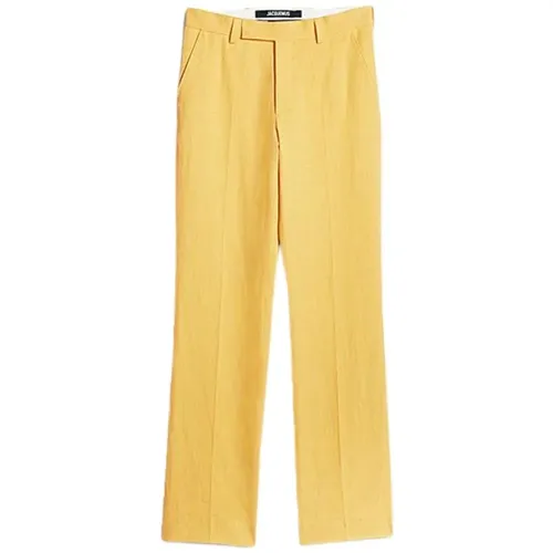 Straight Cut Cotton and Linen Trousers , female, Sizes: 3XL - Jacquemus - Modalova