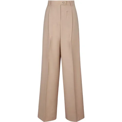 Wide Leg Wool Trousers , female, Sizes: S, XS, 2XS, 3XS - SPORTMAX - Modalova