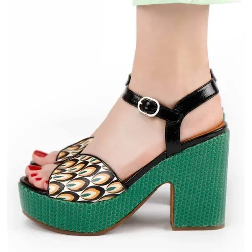 Grüne High Heel Sandalen - Größe 39 , Damen, Größe: 38 EU - Chie Mihara - Modalova