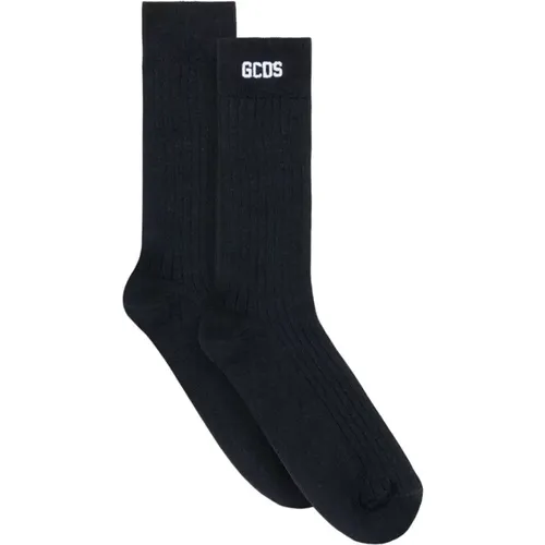 Cotton Blend Ribbed Socks , male, Sizes: M - Gcds - Modalova