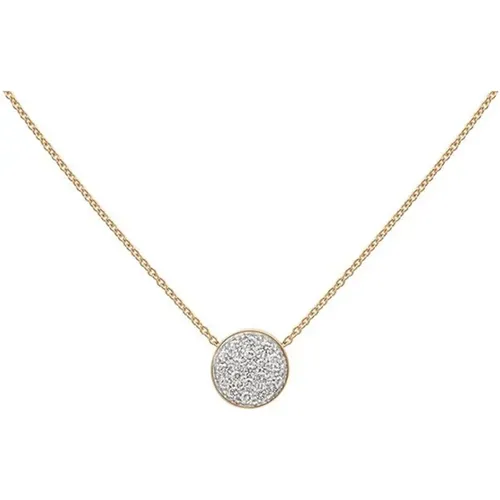 Roségold Halskette mit Diamant und weißem Emaille - Chantecler - Modalova