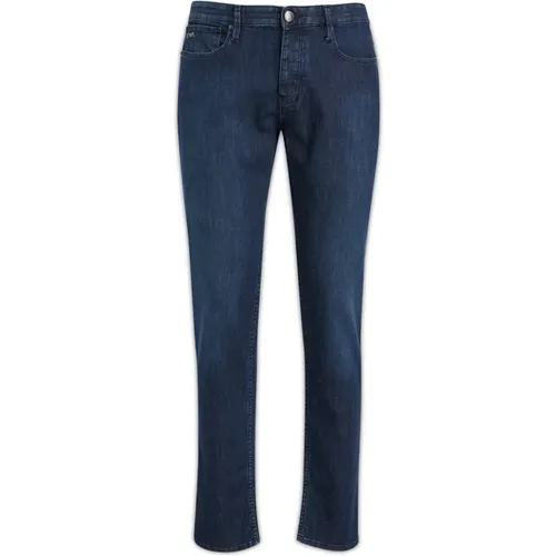 Klassische Straight Fit Jeans , Herren, Größe: W33 - Emporio Armani - Modalova
